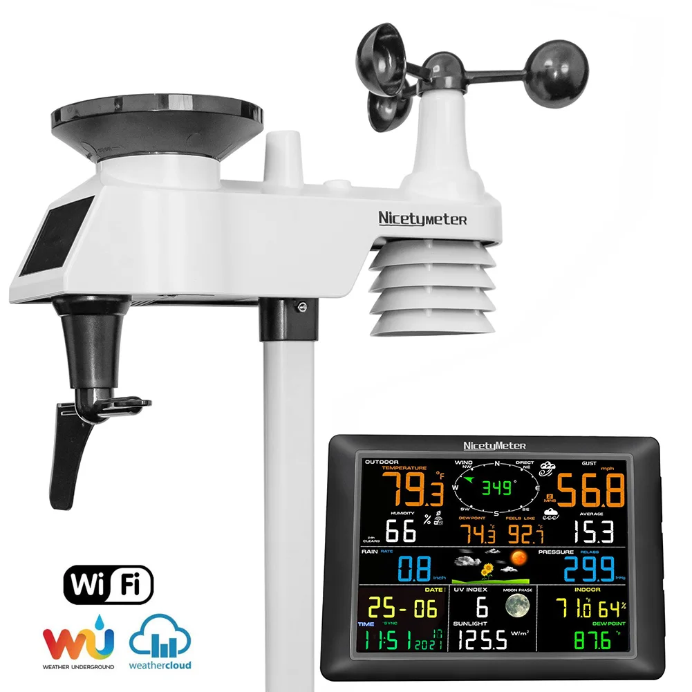 Метеостанция NicetyMeter 0832 0310 Wi-Fi беспроводная с наружным датчиком дождя датчик