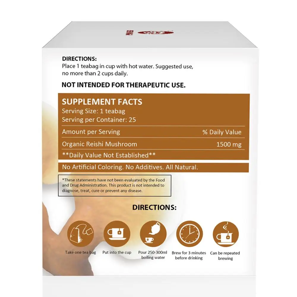 

GANOHERB 5 Boxes Free Delive Pure Ganoderma Lucidum Teabag Original Flavor Can Strengthen The Immune System Without Sugar