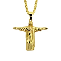 2021 wise vintage jesus pendant necklace hip hop personality male accessories foreign trade