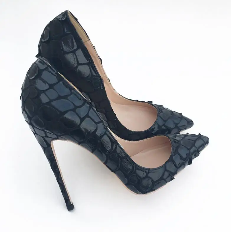 /10/8 см mujeres; обувь на каблуке-шпильке; tacones altos señoras пикантные negro serpiente tacones finos puntiagudos vestido cómodo zapato de boda