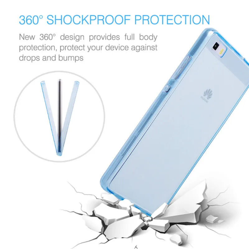 Прозрачный чехол с полной защитой 360 градусов для huawei P8 P9 Lite 2017 P10 Plus P20 P30 Mate 10 20 Pro