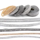 Новые Металлические популярные стили 1 ярд стеклянные стразы горячей фиксации ленты Стразы декоративные железные обрезки