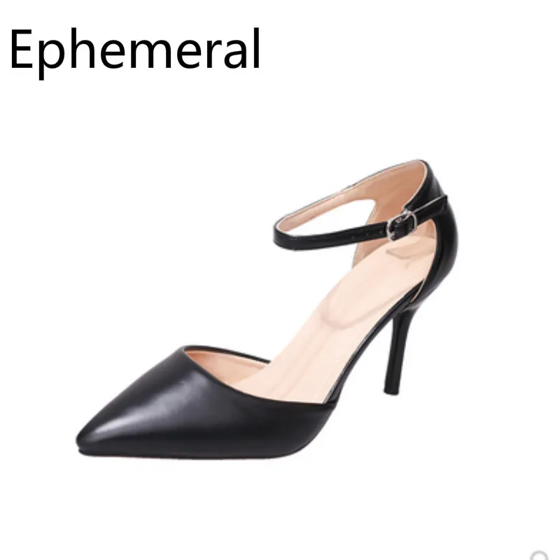 Женские элегантные летние мягкие босоножки на тонком высоком каблуке с острым