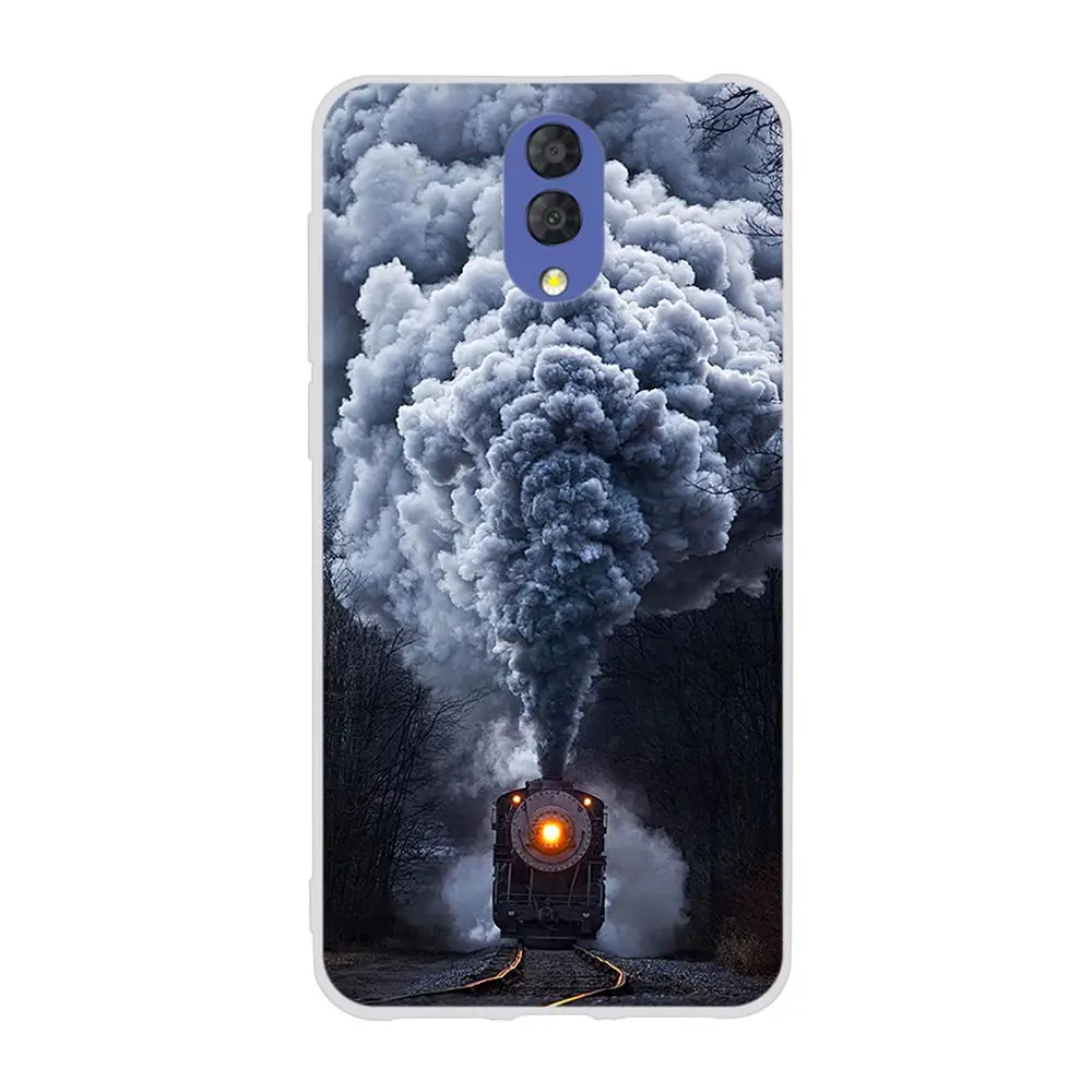 Чехол для Alcatel 3 3L 2019 Ультратонкий Мягкий силиконовый чехол с цветочным рисунком |