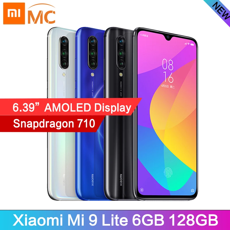 В наличии глобальная версия Xiaomi Mi 9 Lite Восьмиядерный процессор Snapdragon710 6 ГБ 128G