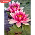 HUACAN алмазная живопись полный дрель цветок лотоса Вышивка крестом комплекты, украшение для дома наклейки на стену