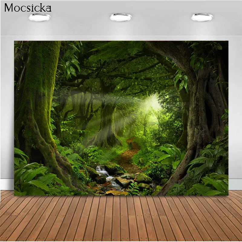Mocsicka фоны для фотосъемки с изображением весенних джунглей леса деревьев