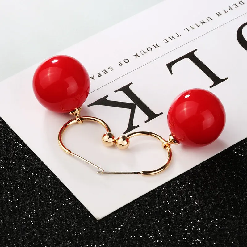 Женские круглые серьги-кольца с искусственным жемчугом большие серьги золотого