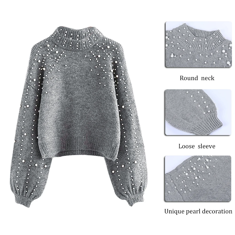 Лидер продаж Женский вязаный свитер с длинным рукавом в Корейском стиле