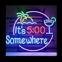 its 500 somewhere neon sign custom handmade real glass tube beer bar ktv club store motel advertise display light 17x 14
