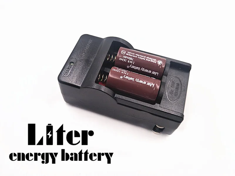 Литровая батарея энергии RCR 123 16340 780mAh 3 7 V литий ионная аккумуляторная + зарядное