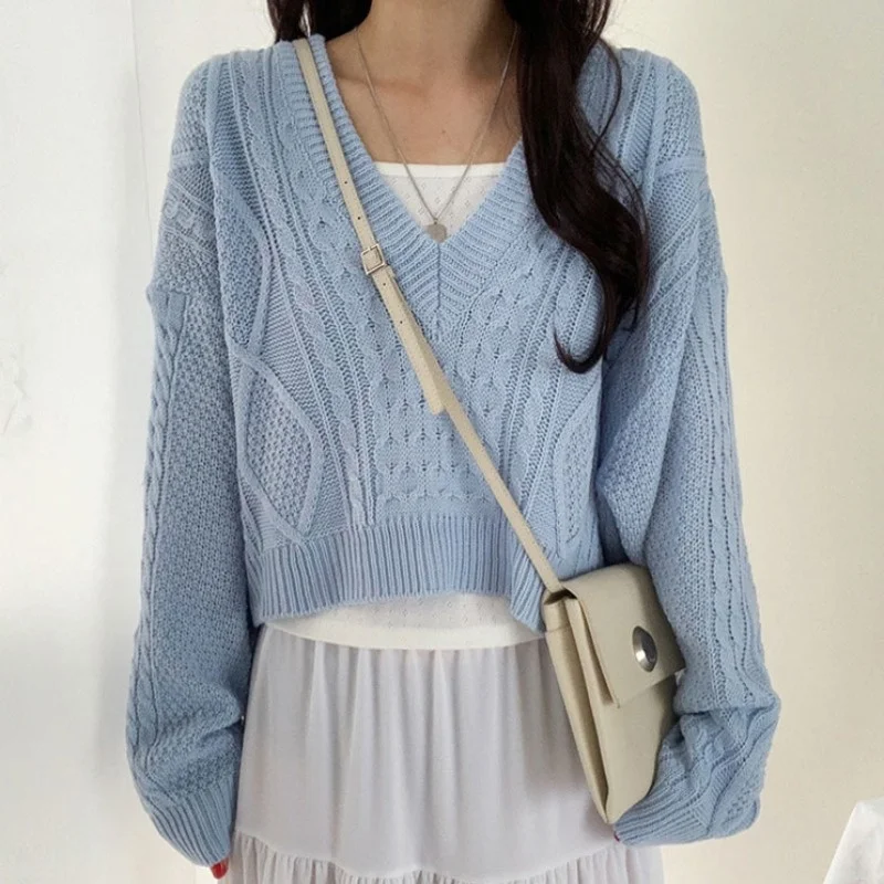 

Осень 2021, зимний свитер, женские топы, вязаный пуловер, женская мягкая теплая толстая верхняя одежда