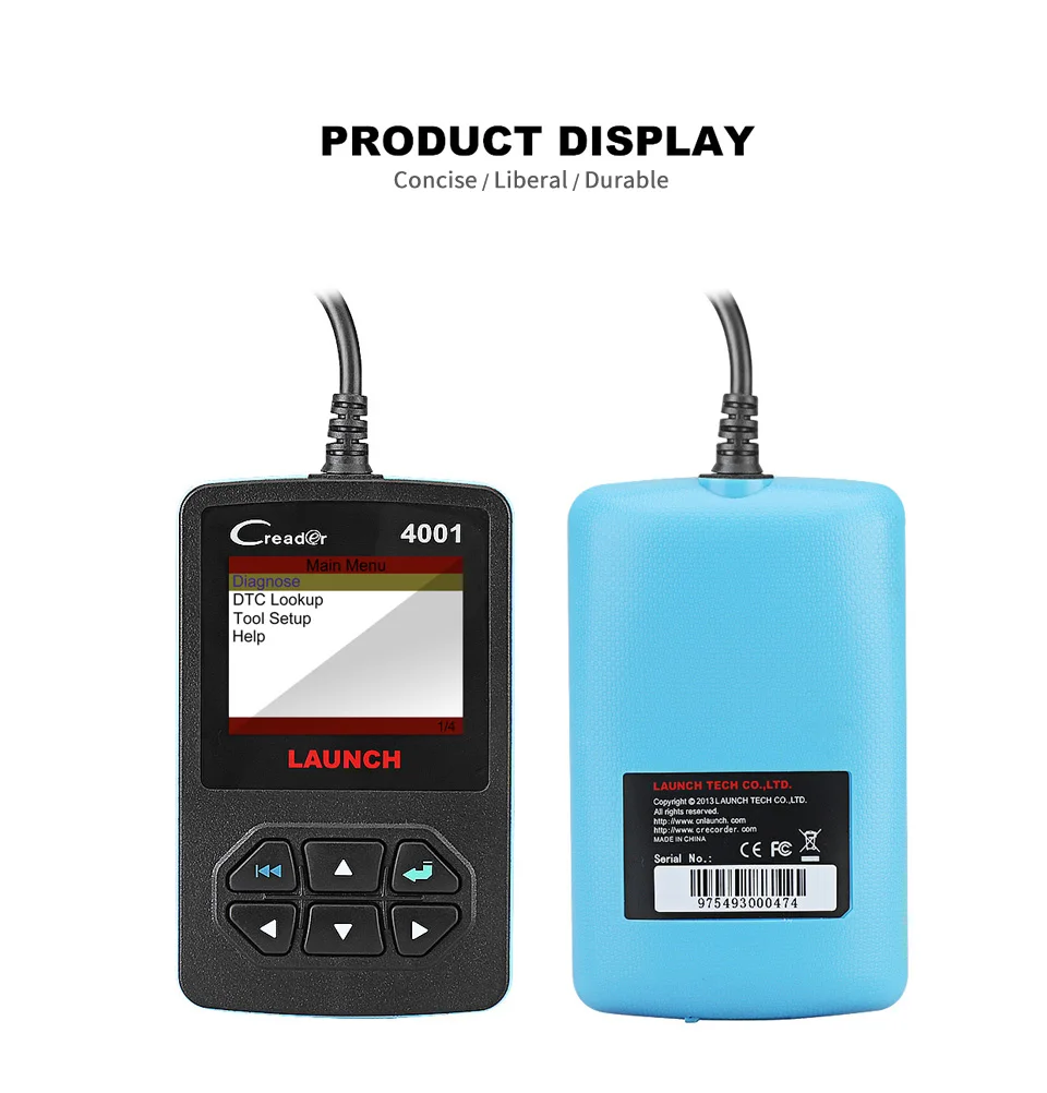 Launch CReader 4001 OBD2 сканер автомобильный OBDII диагностический инструмент считыватель кодов неисправностей DIY Автосканер OBD 2 сканер универсальные инструменты