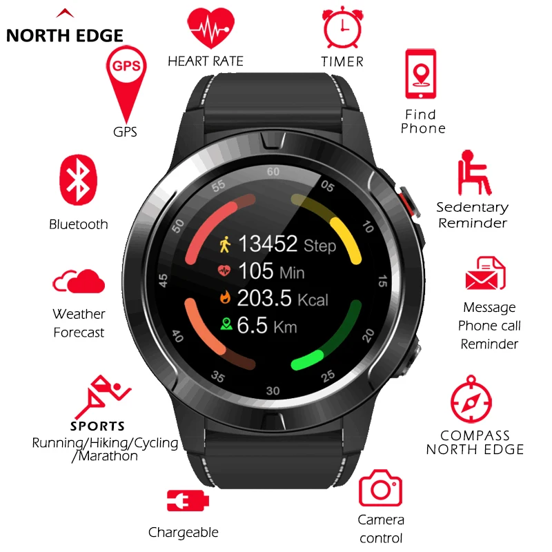 

Smart Watch GPS Bluetooth Phone Call Smartwatch Men Women IP67 Waterproof Heart Rate Blood Pressure Monitor Clock Sports watch