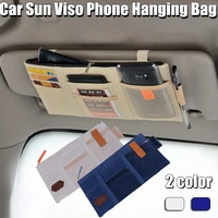2914cm interior accessories auto sunshade cover car sun visor cd holder phone hanging bag