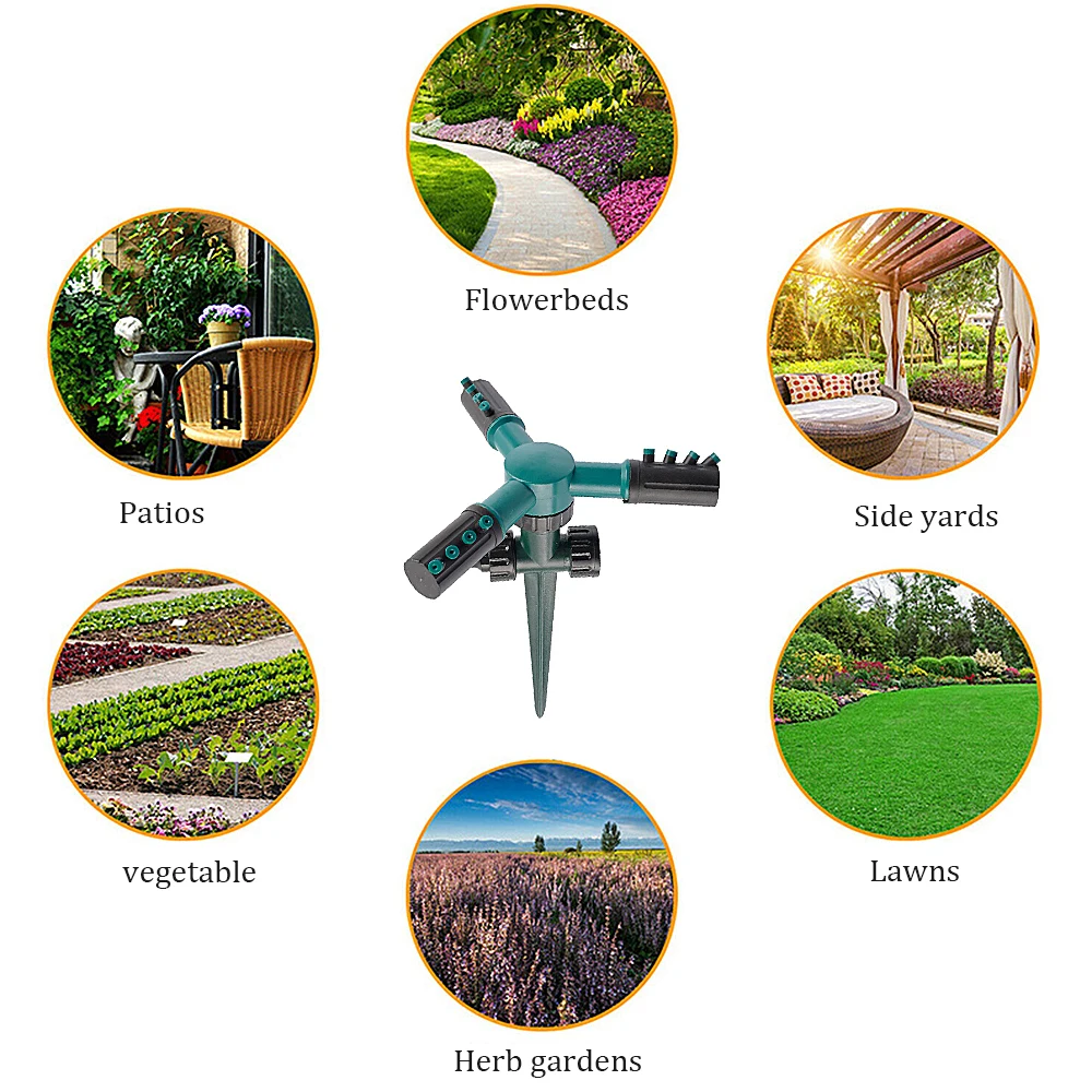 

2pcs/set 360 Degree Garden Lawn Sprinklers Garden Rotating Nozzles Irrigation Lawn Water Sprinkler Circular Lawn Water Sprayer