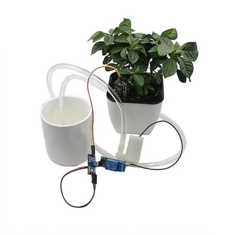 

DIY Automatic Watering Irrigation System Soil Moisture Sensor Pump Module Kit