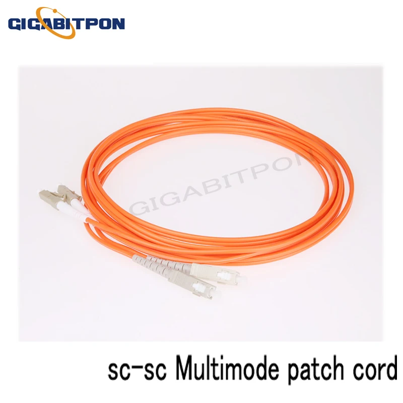 10pcs/pack jumper SC/UPC-SC/UPC MM DX 3.0mm G652D optical fiber jumper (from 1 meter to longer)