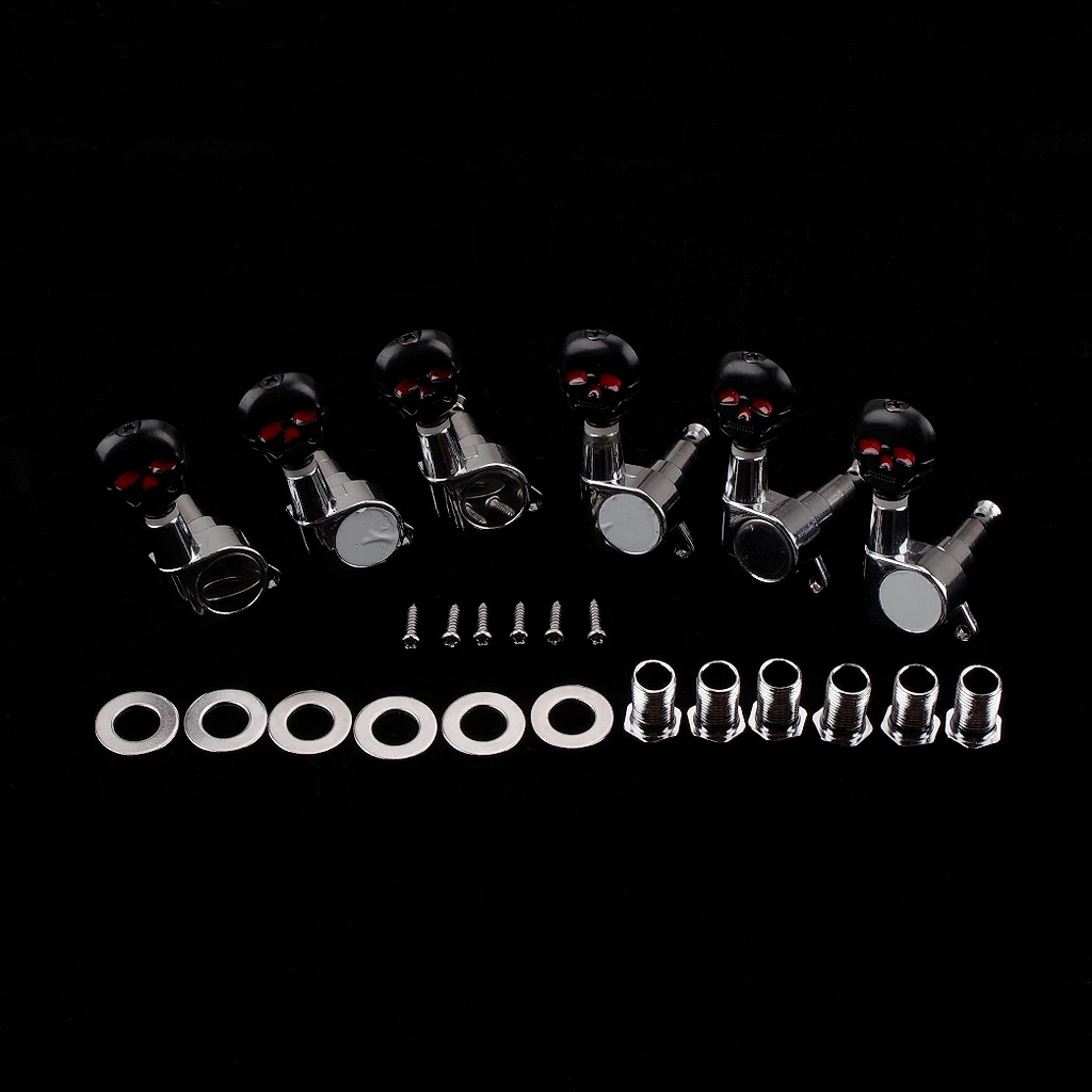 

6 шт., фолк-запчасти для гитары, 3 левых ручки с 3 правыми головками станка, колышки для тюнинга струн гитары, тюнеры для электрической или акус...