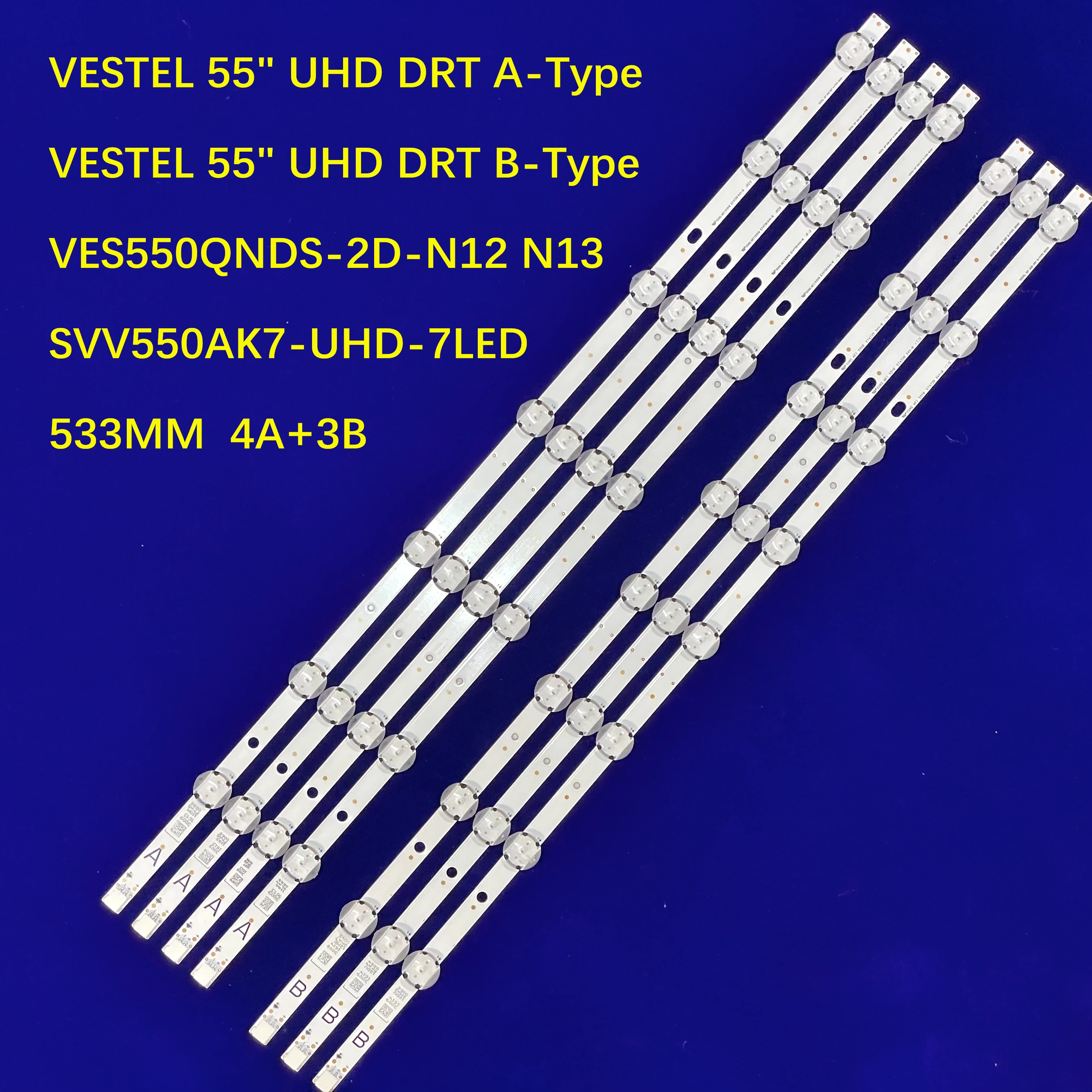 

LED Backlight strip 7 lamp for VESTEL 50'' DRT UHD A-TYPE B 50UD6300 P50UP2038A 50U6863DB 50HK15T74U P50UP2038A 50-FUC-7020