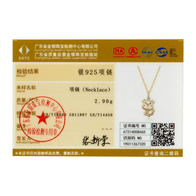 

bamoer Silver Lucky Calf Necklace 100% 925 Sterling Silver Gold Plated Gentle Cow Animal Necklaces Women Fashion Jewelry SCN444