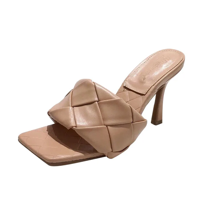 

Luxury Design Slides Women 9cm High Heels Mules Fetish Summer Sandals Stiletto Heels Slippers Summer Female Flip Flops Sandal