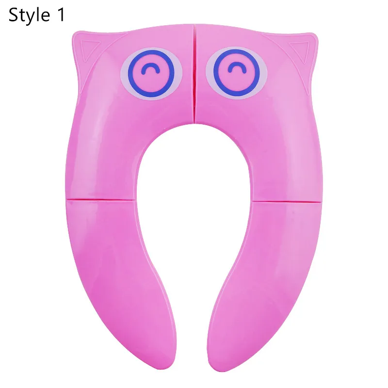 style 1 rosy owl Портативный детский дорожный горшок для сиденья детский складной Туалет обучающее сиденье Чехол для малыша моча помощник Подушка Детский горшок местный - Цвет: style 1 rosy owl