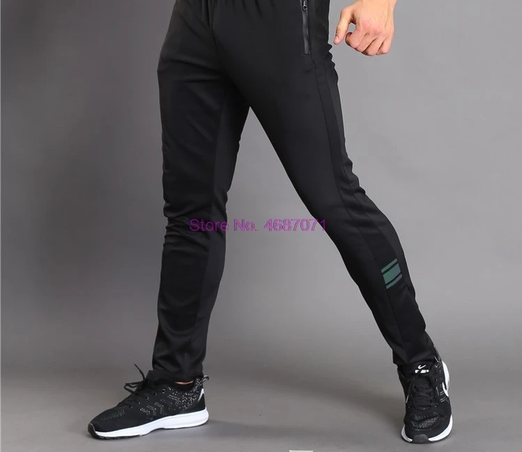Мужские дышащие спортивные штаны для бега с карманами на молнии | Спорт и