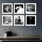 Черно-белый герой Хепберн Мэрилин Монро фотография настенная Картина на холсте постер спальня гостиная украшение для дома