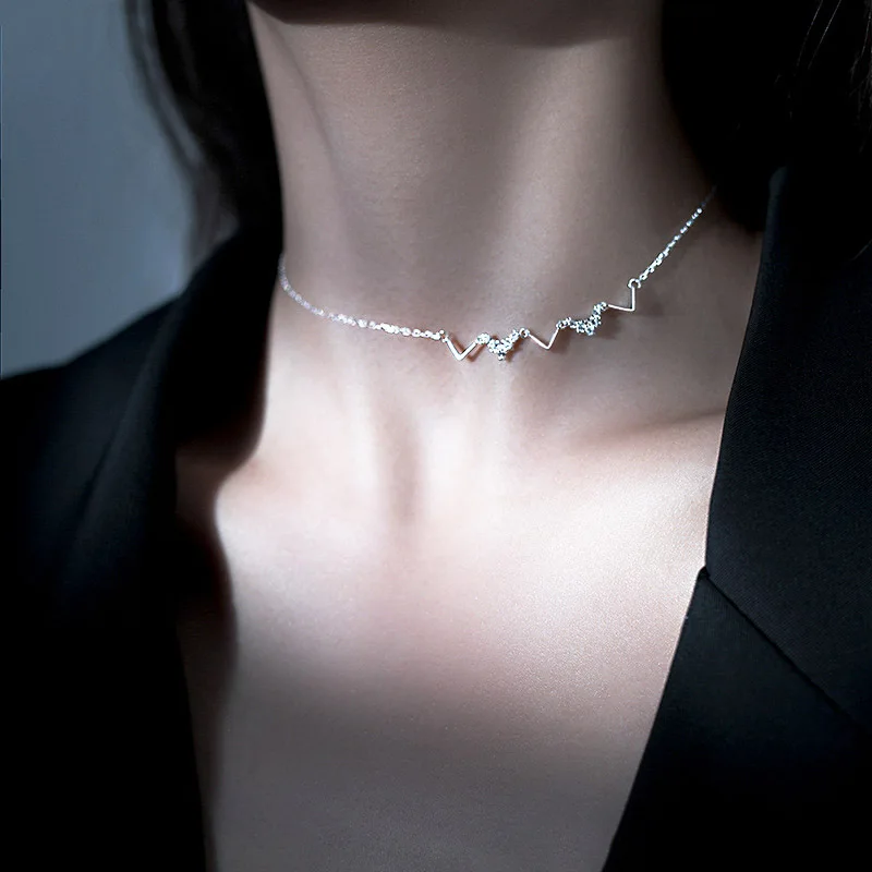 Новинка модное ожерелье из стерлингового серебра 925 пробы блестящее циркониевое