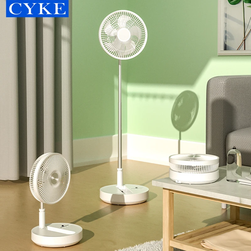 

CYKE P21 7200mAhFoldable Fan Remote Telescopic Rechargeable Standing Portable 360 Degree Rotating Ventilador AirCooler