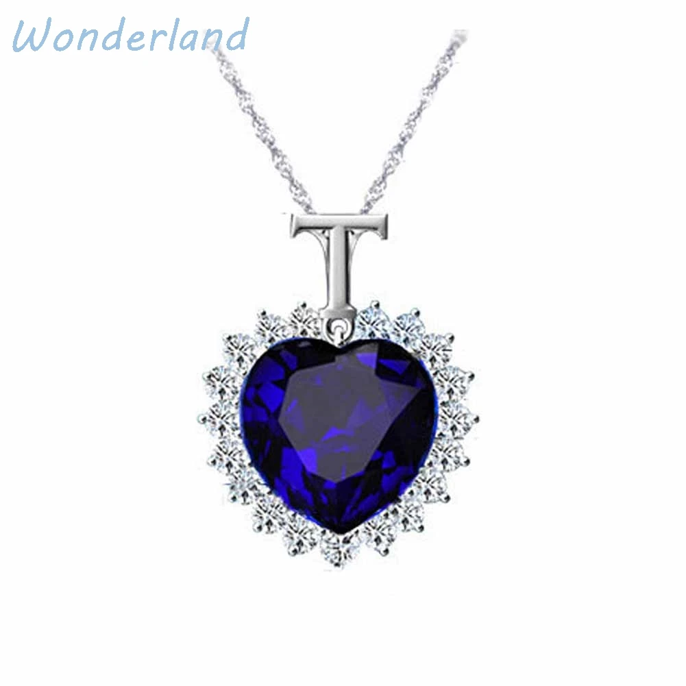 Новый Титаник сердце стразы с украшением в виде кристаллов цепи ожерелье