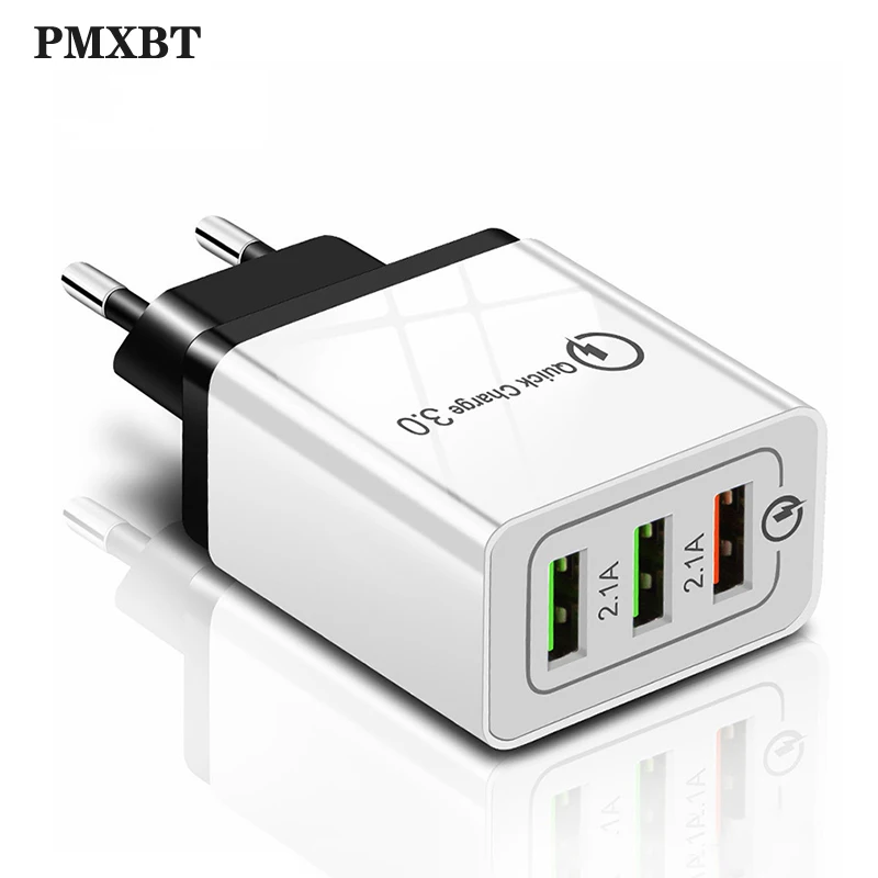 

18W Quick Charge 3 USB Charger Fast EU Plug Wall Adapter QC3.0 Mobile Phone For iPhone 7 8 11 X XR Samsung S8 S9 Huawei Xiaomi