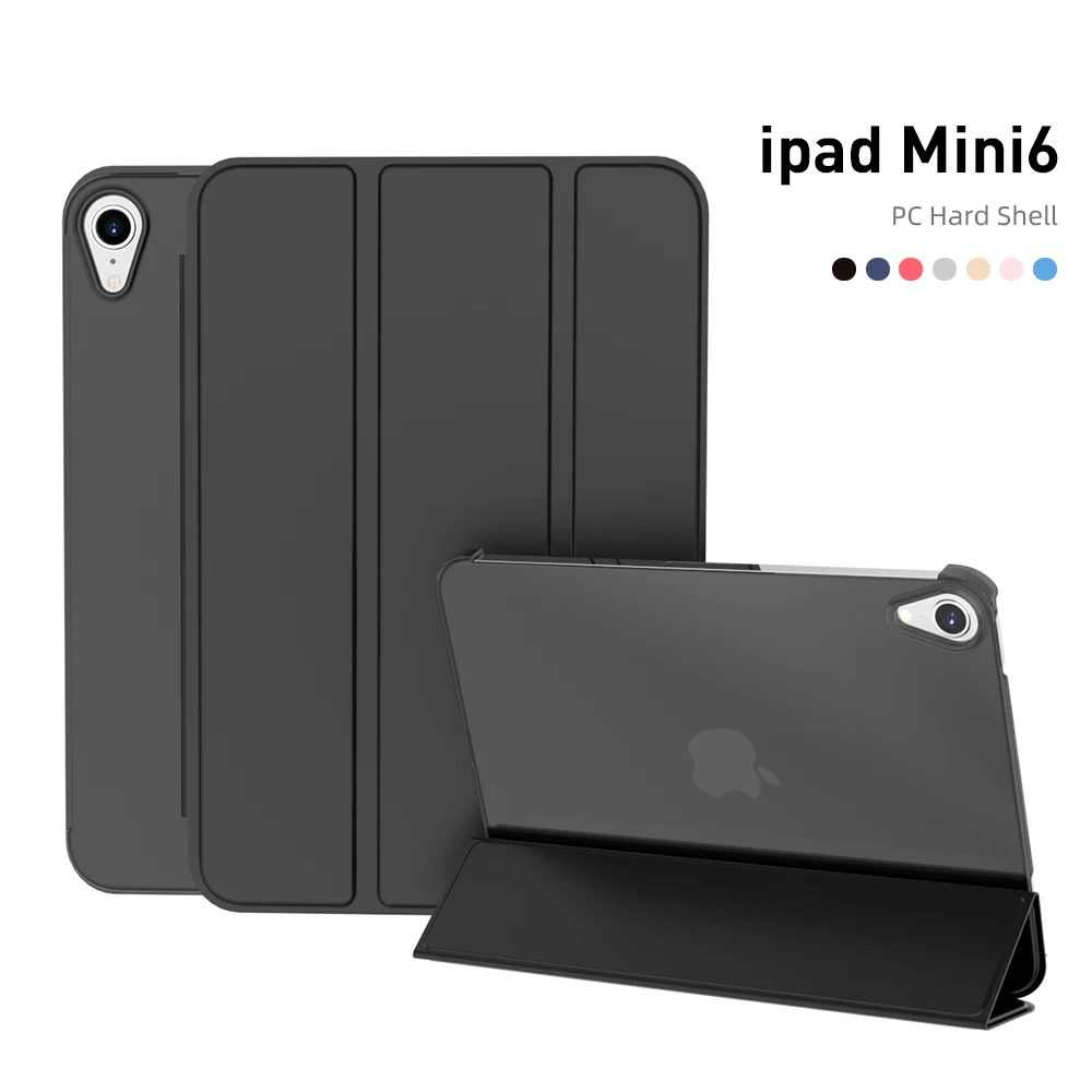 

Чехол из искусственной кожи для iPad mini6, умный чехол, жесткий чехол-накладка, 8,3 дюйма, тройной складной, автоматический режим сна для детей