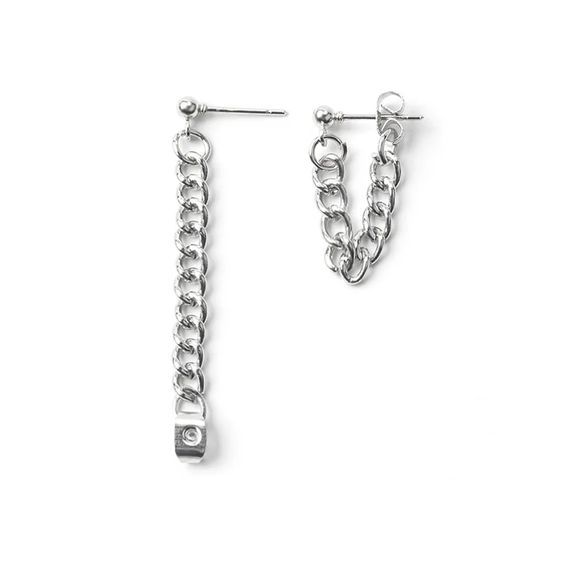 

2021 Korean fashion back chain Tassel Earrings design small men's and women's hip hop Earrings couple gift MDD-E2106