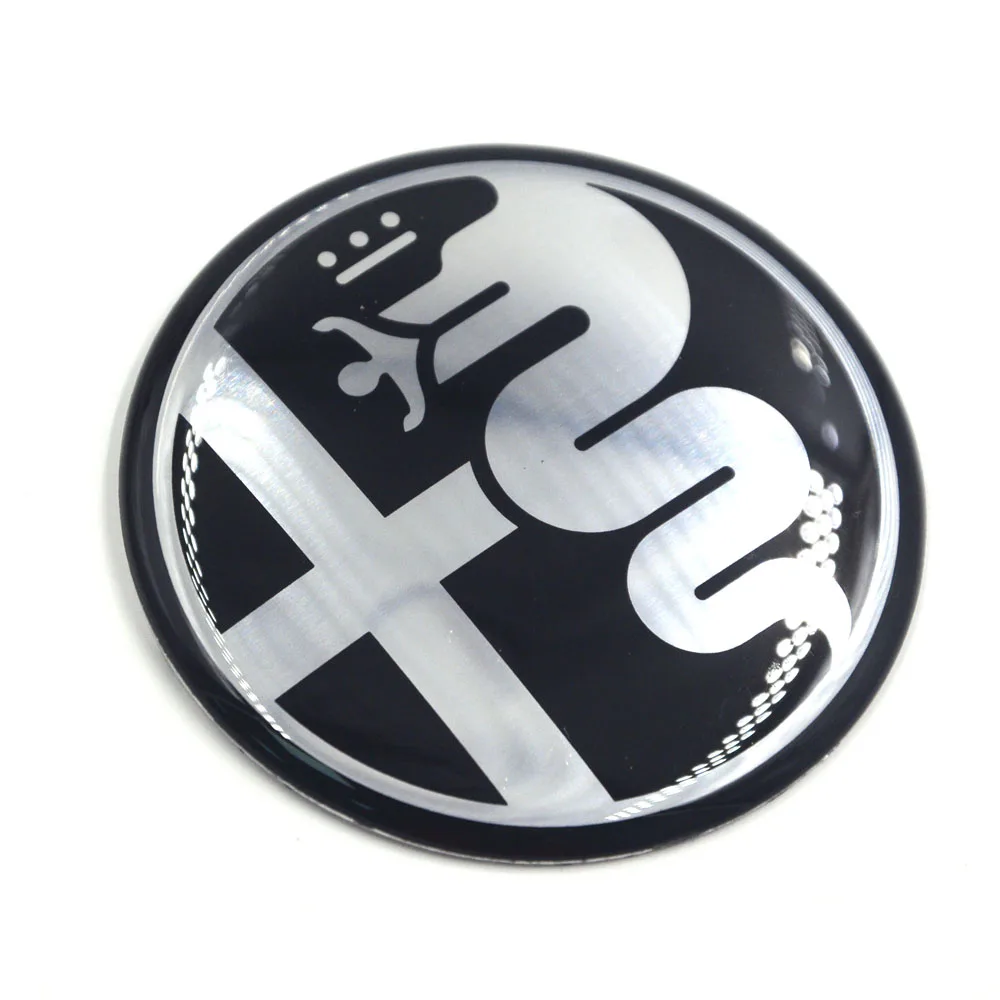 

4pcs Car Tire Hub Stickers 50mm 59mm Auto Motorcycle Wheel Center Hubcap Tyre Emblem Rim Cover for Alfa Romeo Badge Styling
