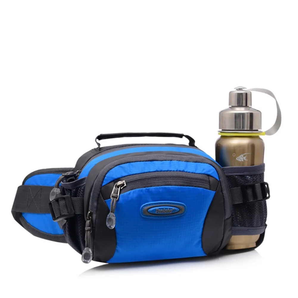 Water Bottle Holder Hiking Climbing Outdoor Fanny Pack Gym Fitness Lightweight Waist Bag Zipper Traveling Running Pouch Sports | Спорт и