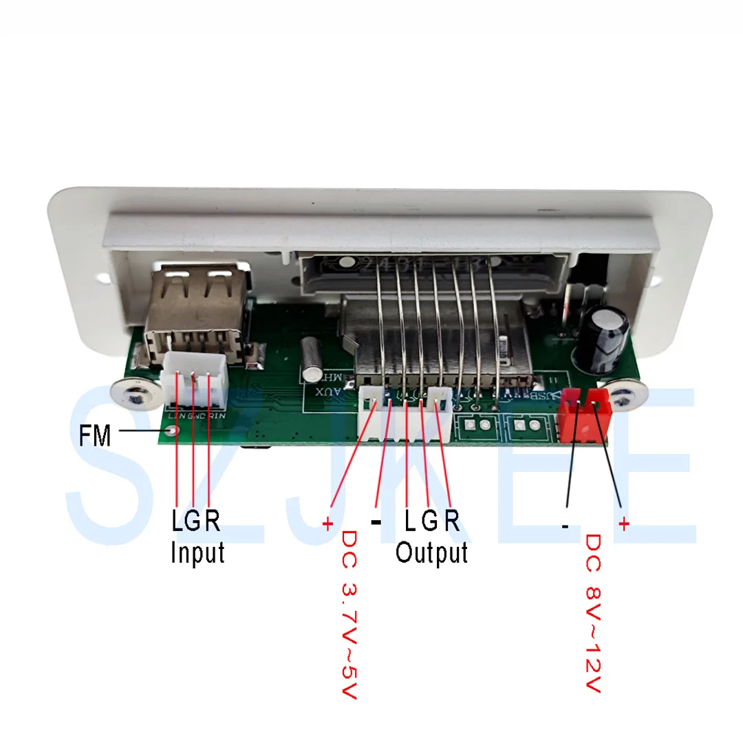 MP3 декодер питания 5/12 в плата плеер с дисплеем двухканальный без усилителя
