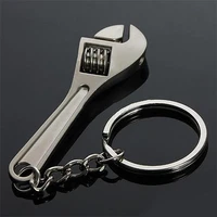 hot sales creative tool wrench spanner key chain ring keyring adjustable metal keychain creative cute metal keyring keychain
