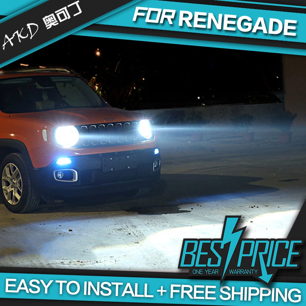 АКД автомобилей Стайлинг фар для джипа Renegade 2015 2018 фары светодиодный ходовые огни