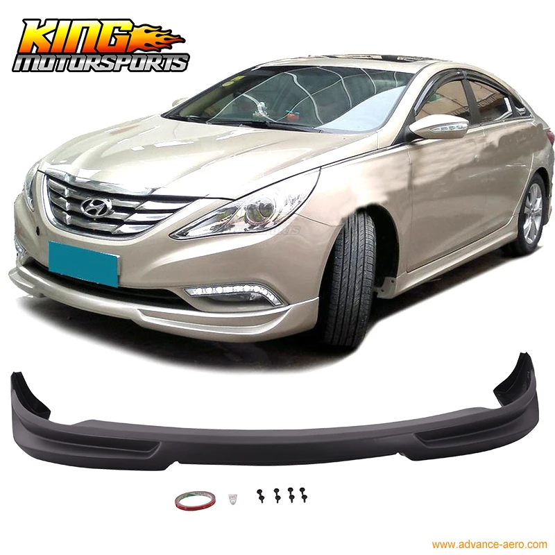 Подходит для 2011 2014 Hyundai Sonata передний бампер спойлер комплект черный PP