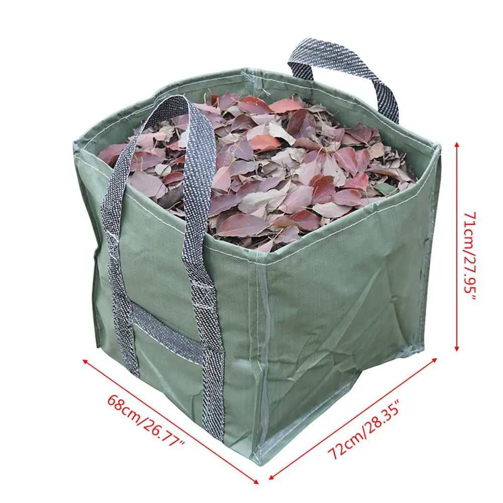 

252L Reusable Garden Leaf Bag Reusable Folding Gardening Container with Handles