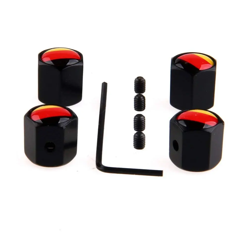 4 шт./компл. классический Немецкий флаг противоугонное хромированное