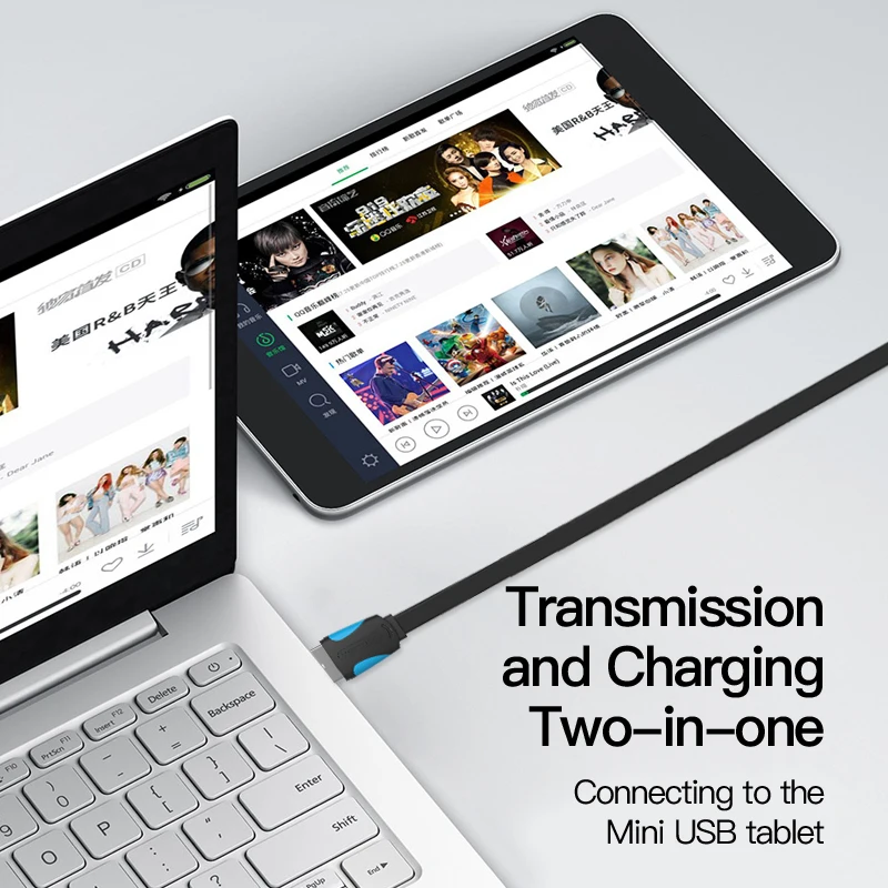 Мини USB-кабель Vention с поддержкой быстрой зарядки и передачи данных | Электроника