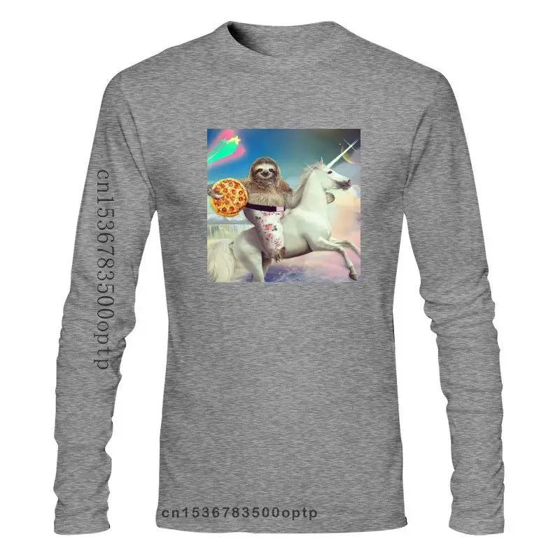 

Sloth Riding Pizza Lazy Funny Stars Men Women Unisex T-Shirt 918 Digital Printed Tee Shirt