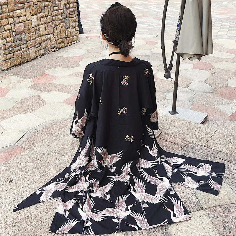Японская мода Женские топы лето 2022 азиатская уличная одежда японское кимоно