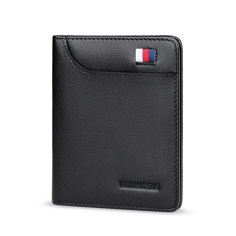 Модные брендовые мужские кошельки WILLIAMPOLO короткий тонкий бумажник из