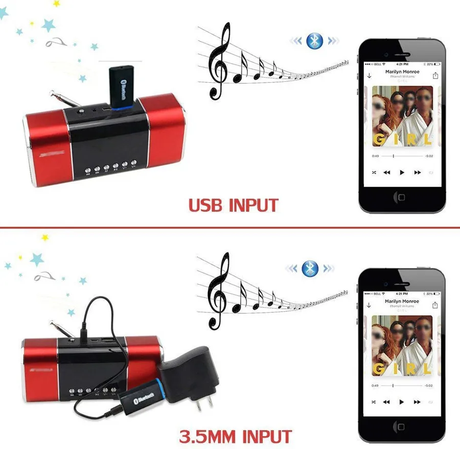 Bluetooth 5 0 приемник автомобильный AUX 3 мм RCA музыка аудиоресивер Громкая связь вызов