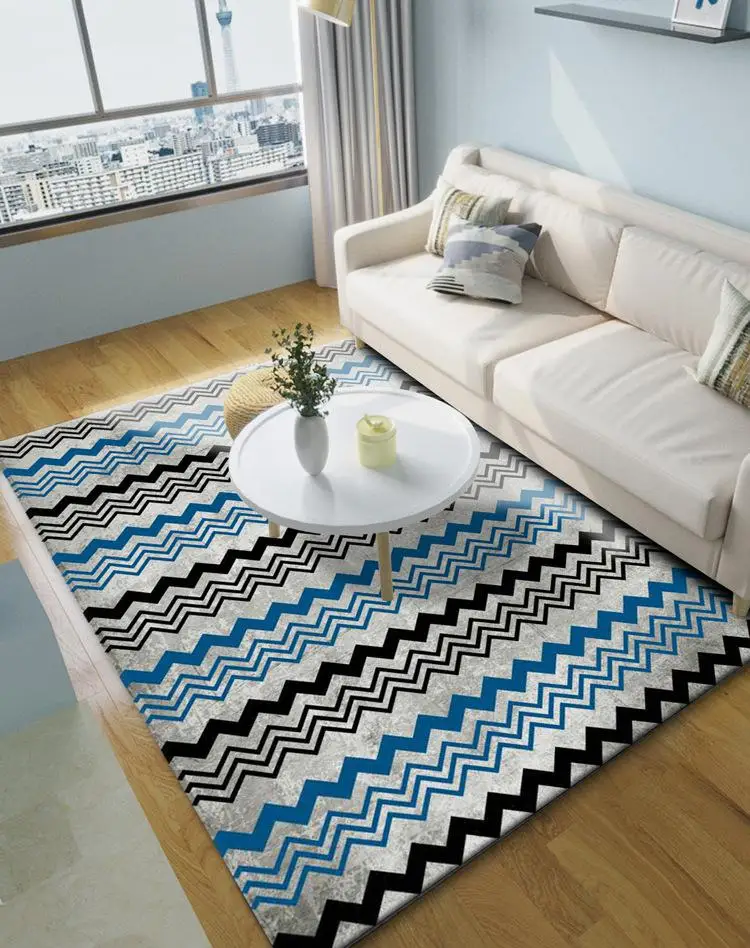

Black and White Simple Large Carpets Feather Decoration Tatami Mats Bedroom Home Lving Room Rug Floor Rugs