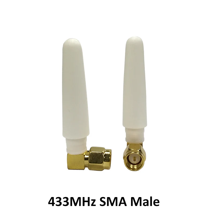 GRANDWISDOM 10pcs 433mhz antenna 2.5dbi sma male lora antene iot module lorawan antene ipex 1 SMA female pigtail Extension Cable